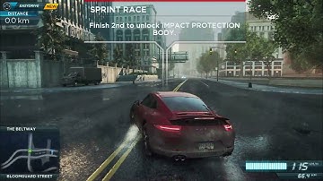 Need for Speed - Most Wanted (2012) Gameplay: Porsche 911 Carrera S Fourth Race | Sprint Eastward