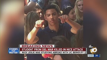 Student from Del Mar killed in Nice attack