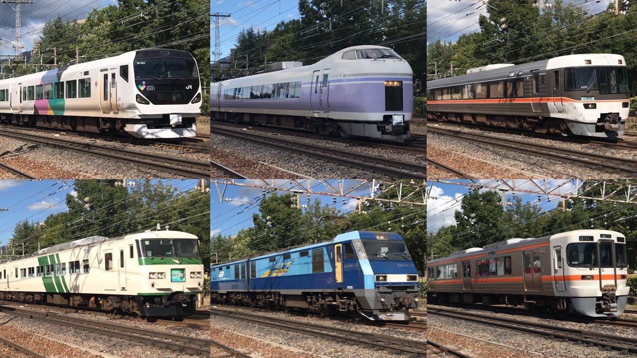 [高速＆爆音ジョイント音！！] 篠ノ井線南松本駅付近 列車通過集 貨物列車入れ替えあり / E127系、185系、211系、E257系、313系、E351系、383系、EH200、HD300