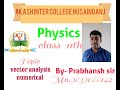 सदिश विश्लेषण Numerical class 11th (Akash inter college husainganj fatehpur)