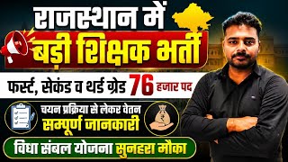 राजस्थान में 76 हजार शिक्षक पद! 😱 1st, 2nd, 3rd Grade + विद्या संबल योजना | पूरी जानकारी