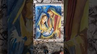 Birth of Jesus Christ 🙏🏻 Water Colour 🖌️#shorts #shortsfeed #trending #jesus #christmas #art