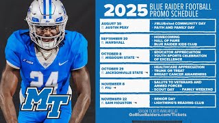 2025 Middle Tennessee Football Schedule Revealed! Full Game-by-Game Breakdown