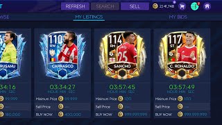 OMG!! UTT RONALDO AND SANCHO AT 100 BID. LET SEE WHO WILL GET THEM?