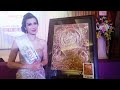 NATS 2015 Miss France: the Tsongkhapa Master Gold Thangka IP totem - compassion, wisdom, perfection.