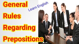General Rules Regarding Important Prepositions / Learn English Grammar with Hindi / Daily English screenshot 2