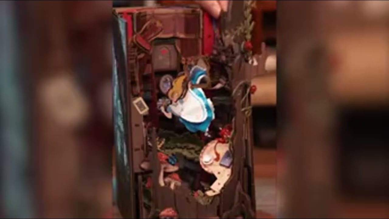 Robotime Rolife Book Nook Kits Fall into Wonder DIY Booknook