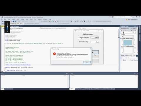 C# Gevorderen BMI Calculator
