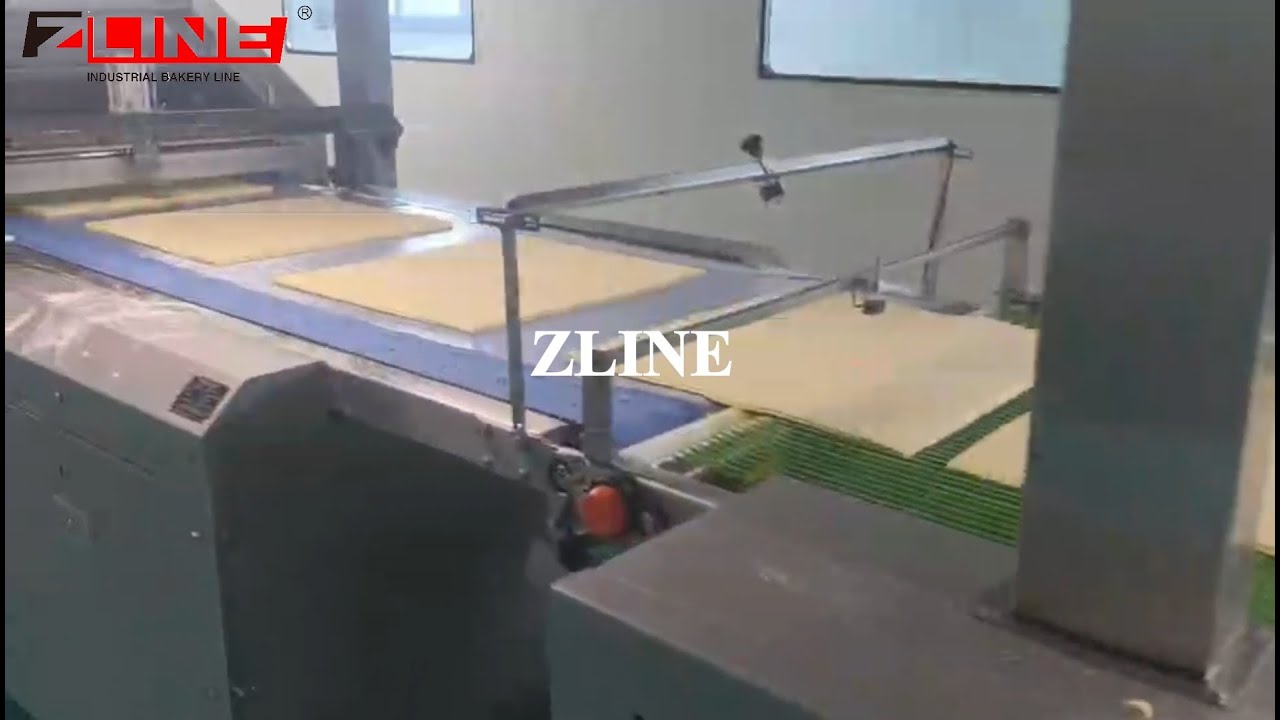Pastry sheet with film production line