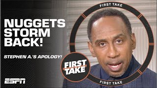 Stephen A. WAS SHOCKED \& AGAIN ISSUES apology to Nuggets fans 👀 | First Take