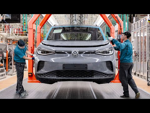 Tour of Volkswagen Billion $ Factory Producing Brand New Electric Car - Production Line