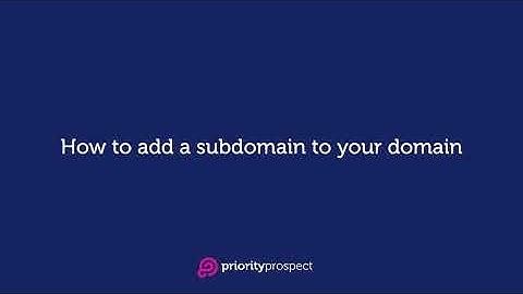 How to add a subdomain to your domain