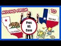 The Pros & Cons of Moving From California to Texas