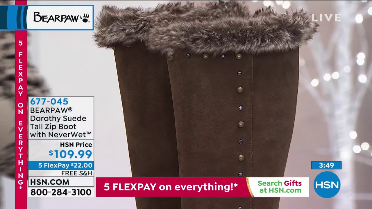 BEARPAW Dorothy Suede Tall Zip Boot 