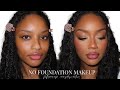 How to nofoundation makeup tutorial  full coverage light weight makeup look