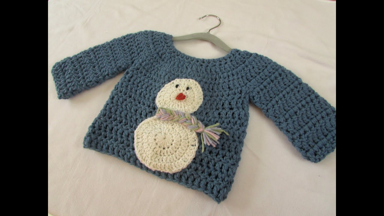 how to crochet a children 39 s chunky christmas jumper s babies christmas jumper