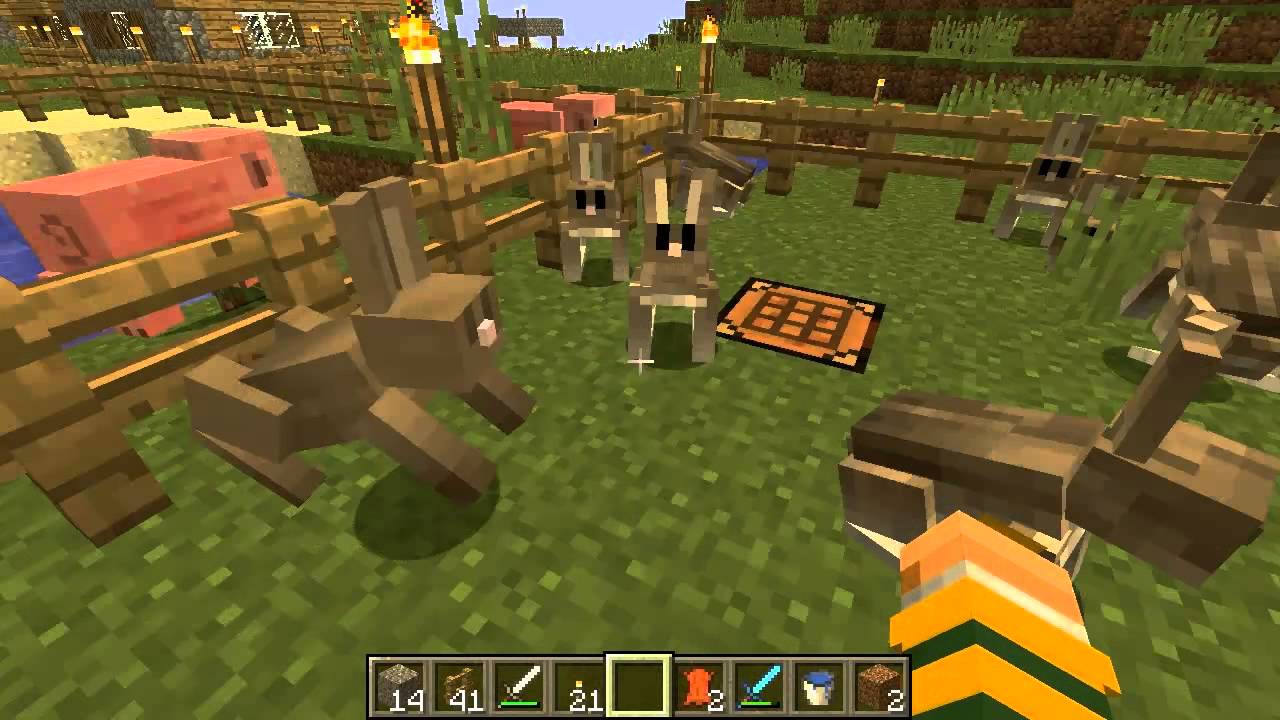 Minute Minecraft #20 Élever et farmer les lapins ! - YouTube