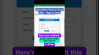 How to Create a Data Entry Form in Excel Using VBA (UserForm Tutorial)