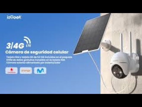 ieGeek 4G/3G LTE Cámara Vigilancia Exterior Solar Inalámbrica