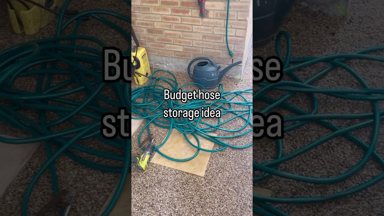 Budget hose storage idea - garden storage and organisation tip. 