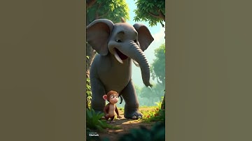 A Jungle Adventure || Elephant & Monkey Friendship || AI Animation Video || Tiger attack on Monkey
