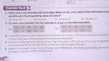smart maths chapter 13 exercise 13.2 |schand maths class 8 ch-13 ex 13.2 | direct inverse proportion