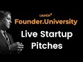 Live founder university startup pitches