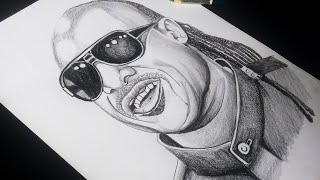 Drawing Stevie Wonder | How to Draw Stevie Wonder face pencil Sketch step by step | Tutorial