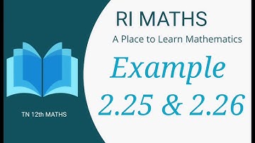 Example  2.25 & 2.26