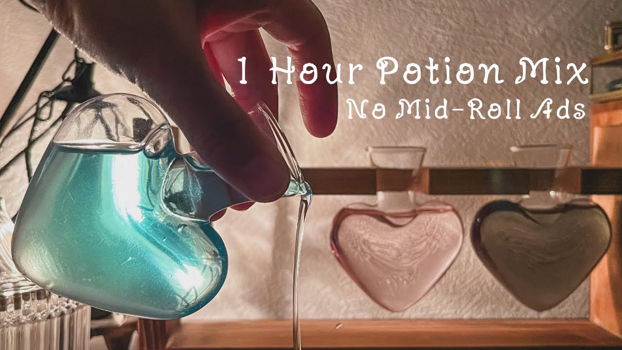 【作業用BGM】焚き火の音と1時間のポーションASMR｜途中広告なし