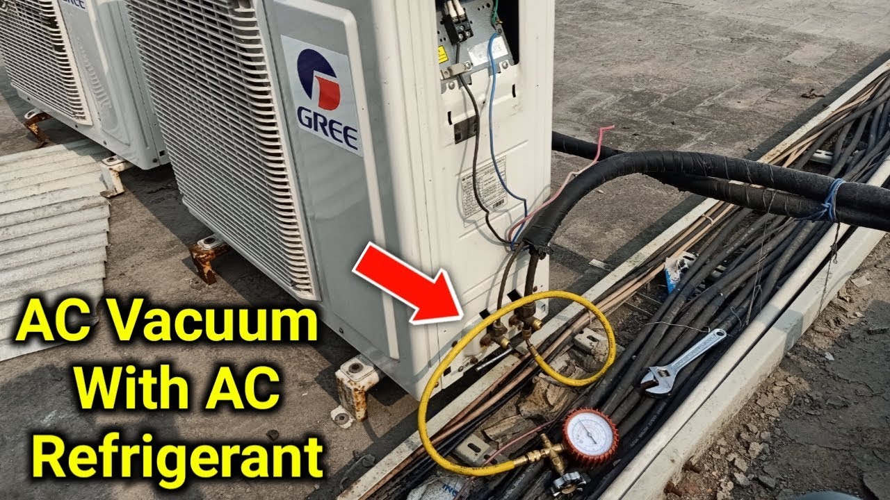 Split Air Conditioner Vacuum With AC Refrigerant in Urdu & Hindi YouTube