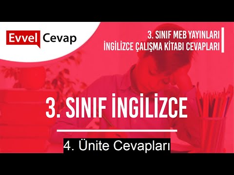 3. Sınıf İngilizce Çalışma Kitabı 4. Ünite Cevapları