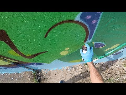 Graffiti - Rake43 - Green Letters - YouTube