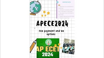 APECET2024 fee payment and counselling dates released|apecet2024|counselling|fee payment