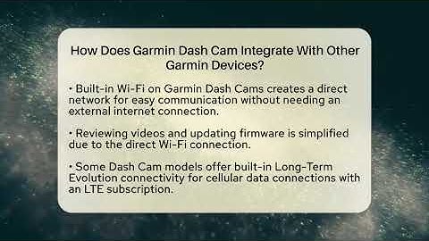 How Does Garmin Dash Cam Integrate With Other Garmin Devices? - Talking Tech Trends