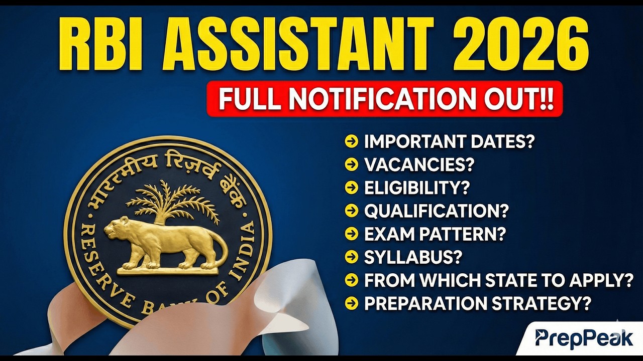 RBI Assistant 2026 Notification Out 🔴 | RBI Assistant Vacancy, Salary, Syllabus, Age | Full Details