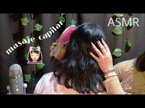 ASMR masaje capilar y de cuello + cepillado de cabello 🌿