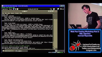 Web PenTesting Workshop Part 2 of 12 SQL Injection Conrad Reynolds