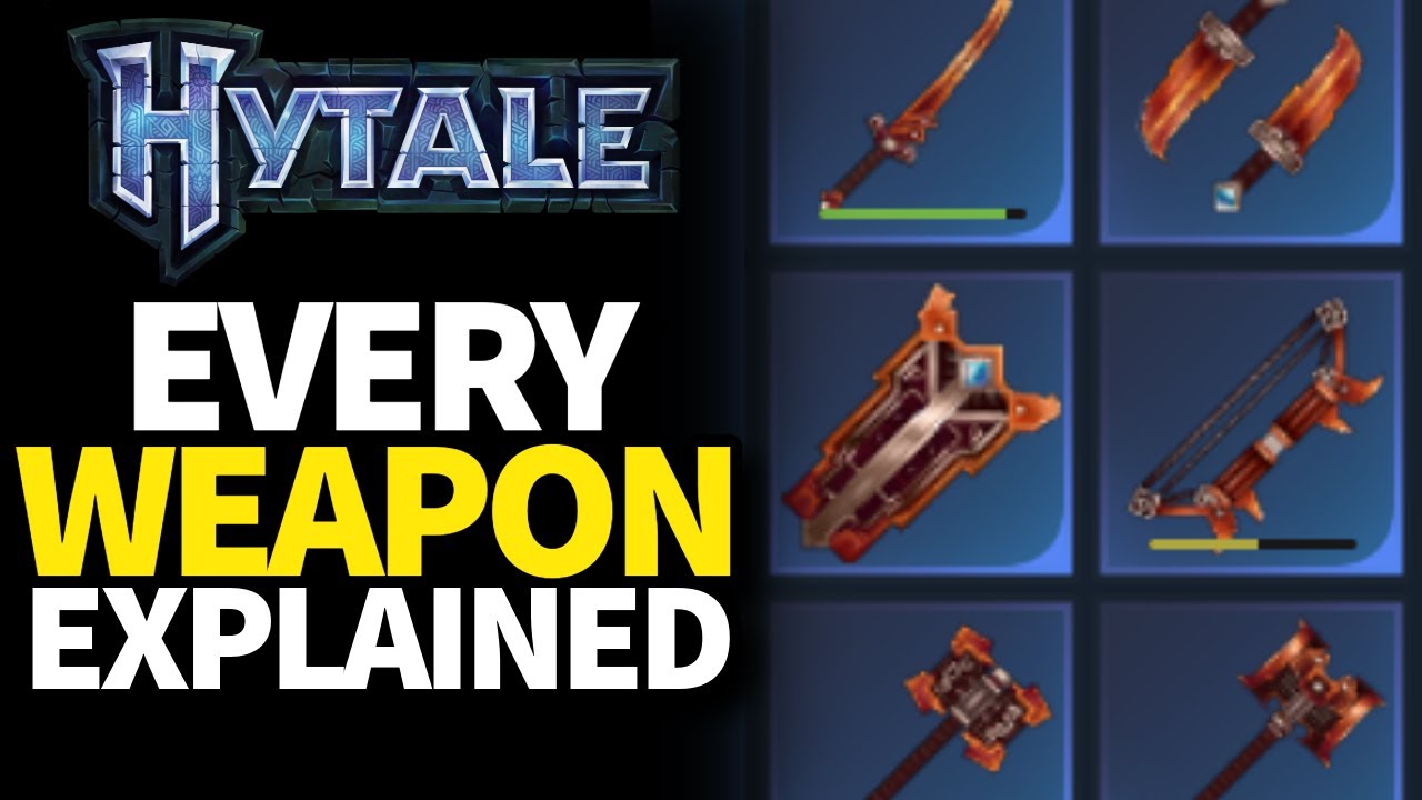 Every Weapon In Hytale Explained | Hytale Guide - YouTube