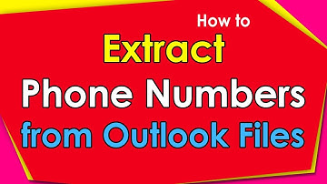 How to Extract Phone Numbers from Outlook