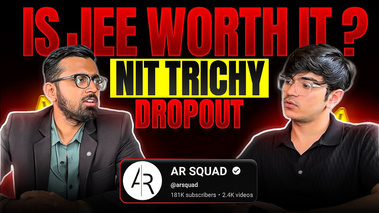 Is JEE Worth It? Aayush Rathi (NIT Trichy) on JEE Reality & Why he left NIT Trichy! 
