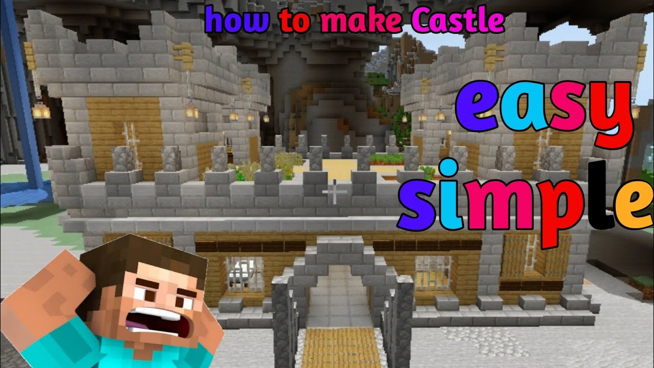 minecraft easy castle tutorial - YouTube