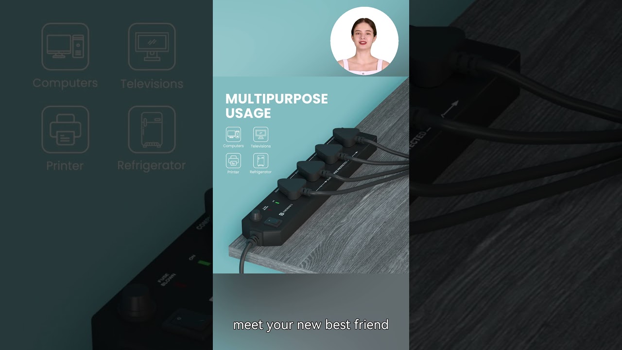 Portronics Power Plate:Extension Board with Surge Protection|Converter Sockets+USB Ports - Buy Now!