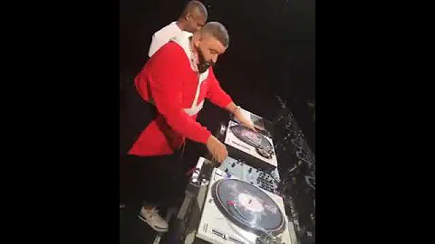 DJ Khaled showing his skills on the turntables!!