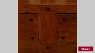 Antique Arts & Crafts (French) oak small sideboard with
