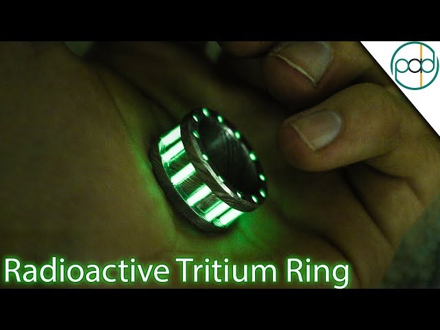 Making a Tritium and Damascus Steel Glow Ring | Here's a quick cut of me  making a Tritium and Damascus Steel Glow Ring! This ring took over 80 hours  of labor and