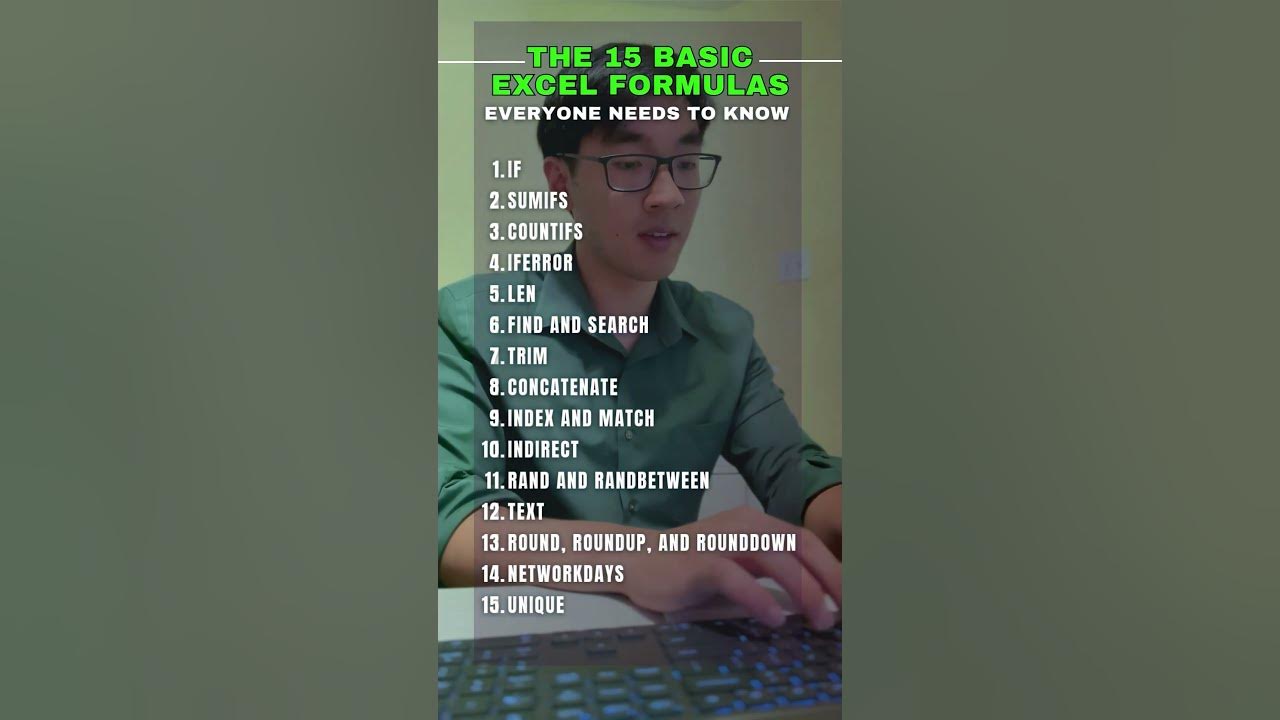 The Best Excel Functions for Every Task - YouTube image.