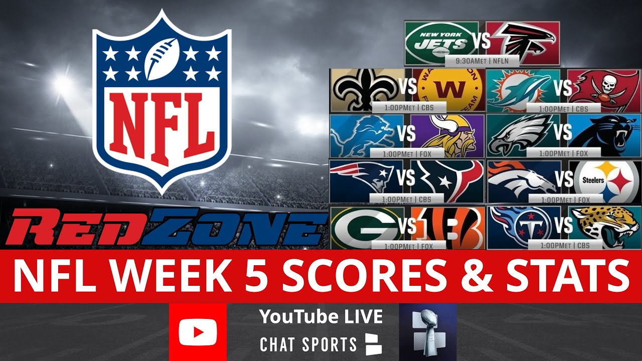 NFL RedZone Live Streaming Scoreboard NFL Week 5 Scores, Stats, Highlights, News and Analysis