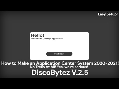 How To Make An Application Center System 2020 2021 No Trello Discobytez V 2 5 Youtube - creator application center roblox