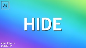 After Effects QUICK TIP | How to hide Text Layer ?